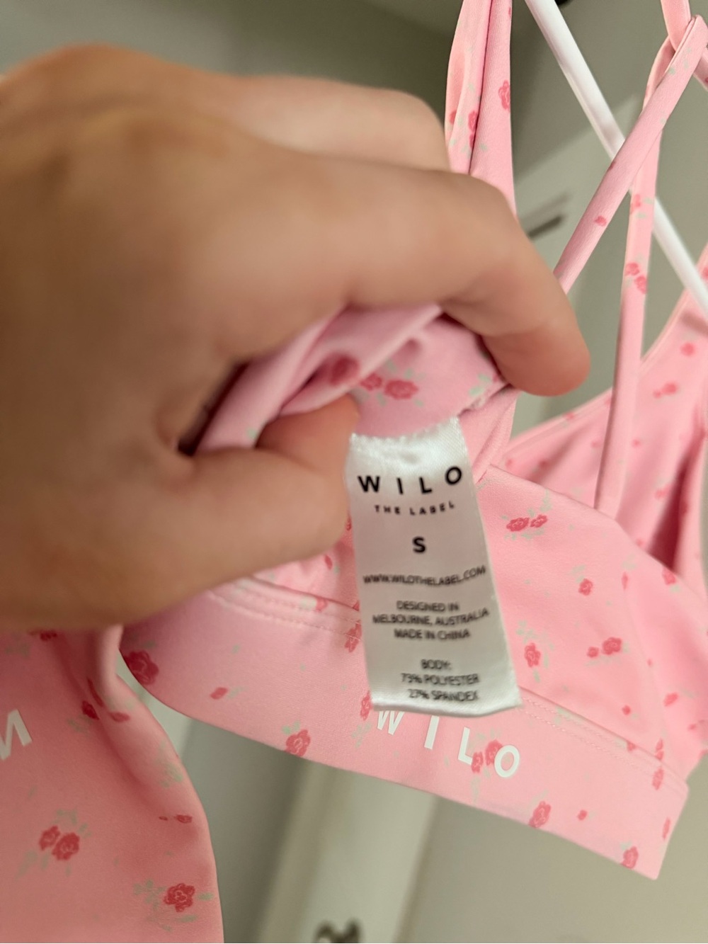 Pink Floral Ruched Bike Shorts & Strappy Bralette Set - Women Intimates - Picture 2 of 8